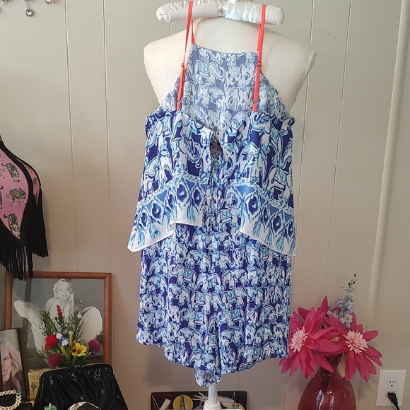 Lilly Pulitzer Elephant Print Romper XS - Picture 10 of 13